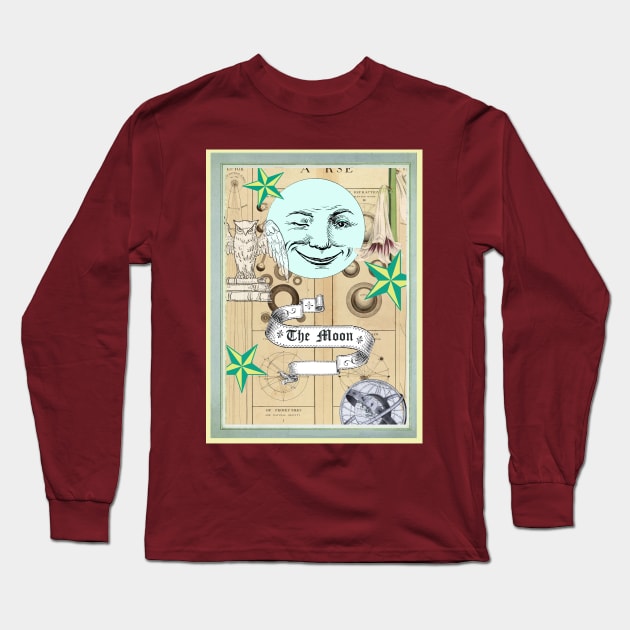 Moon tarot card Long Sleeve T-Shirt by White B Gifts